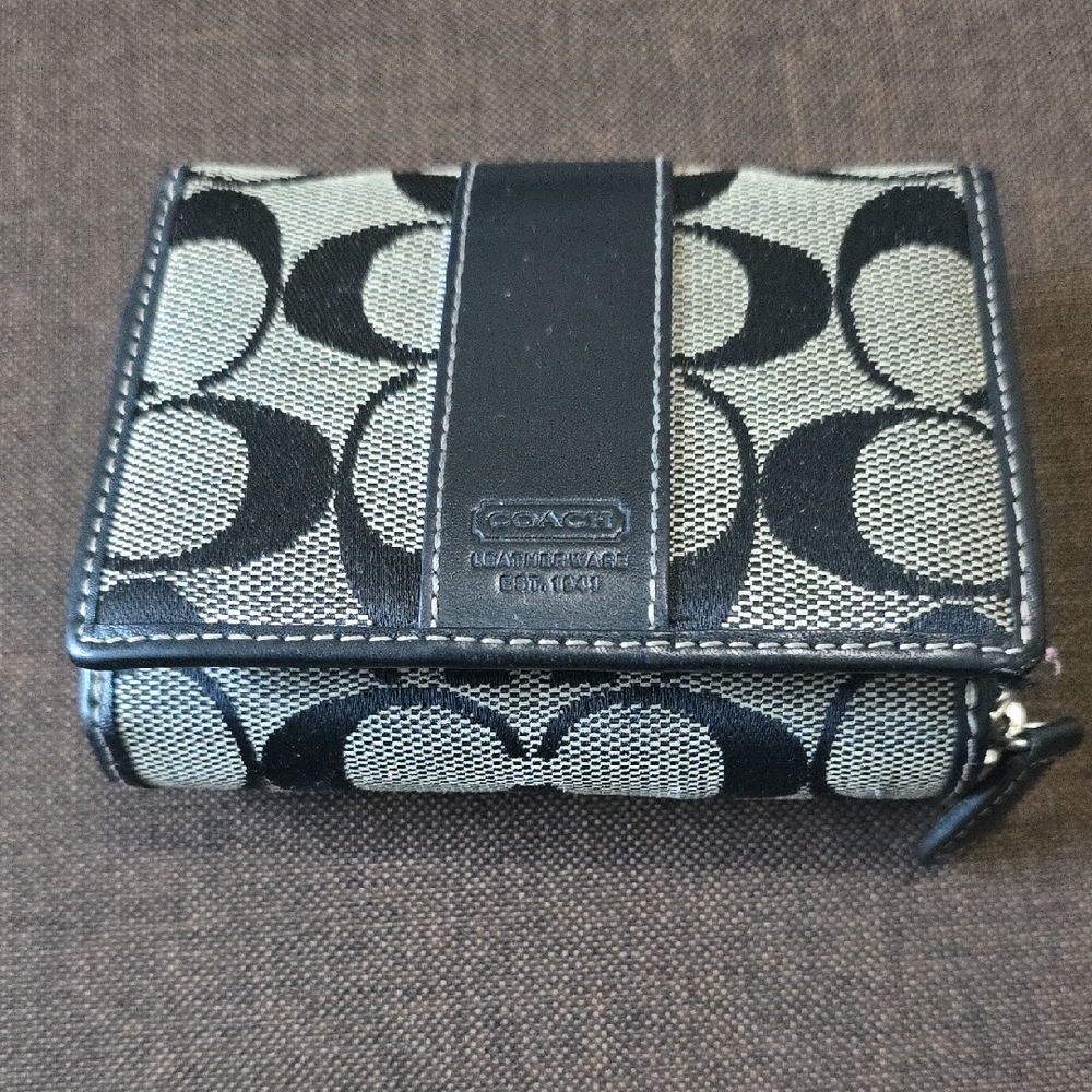 Coach Black and Gray Wallet